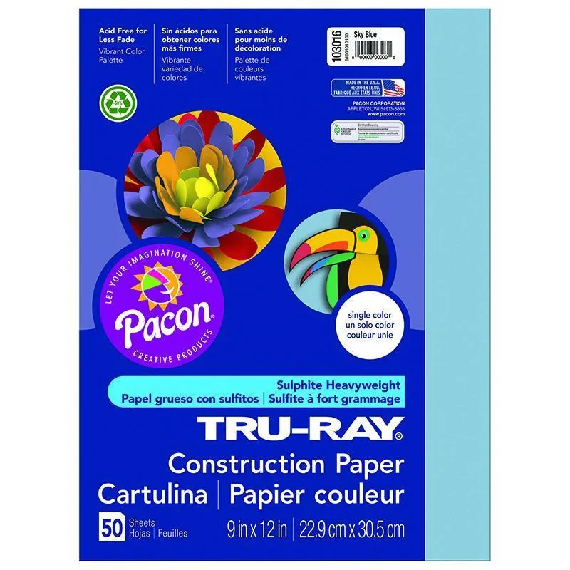 (10 Pk) Tru Ray 9 X12 Sky Blue