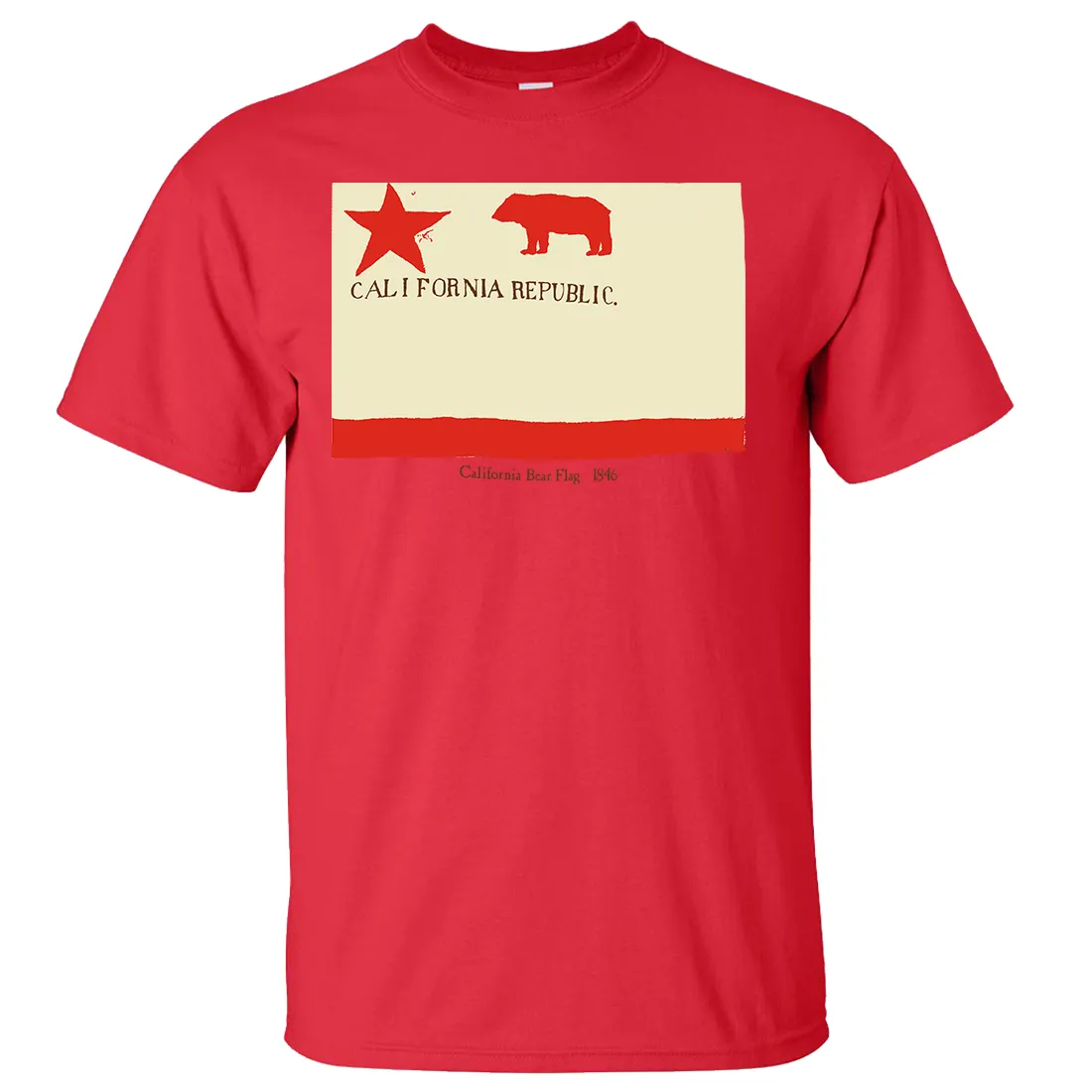 1846 California Republic State Flag T-shirt/tee