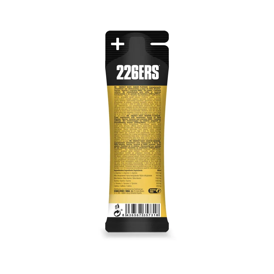 226ERS Energy Shot Stick 60ml - Banana Xtrem (250mg Caffeine)