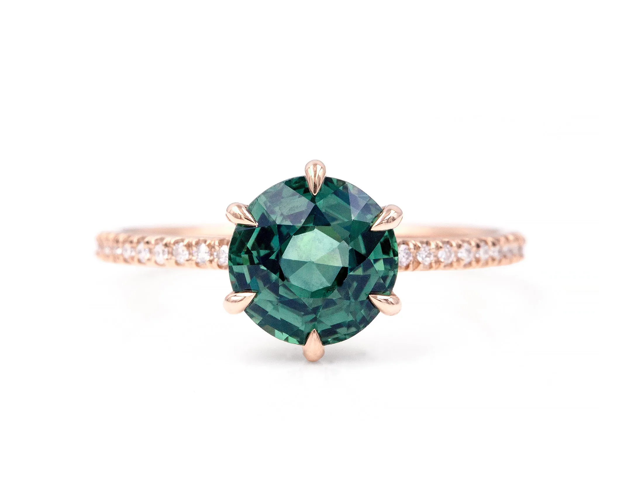 2.60-Carat Teal Sapphire Taylor Ring