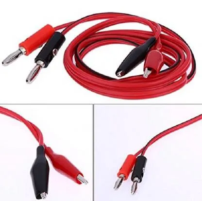 4mm Banana Plug to 35mm Alligator Clip Test Leads Pair