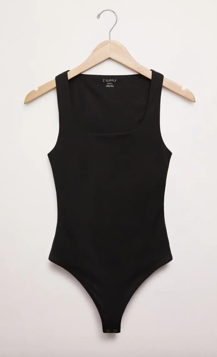 Alana So Smooth Tank Bodysuit | Black