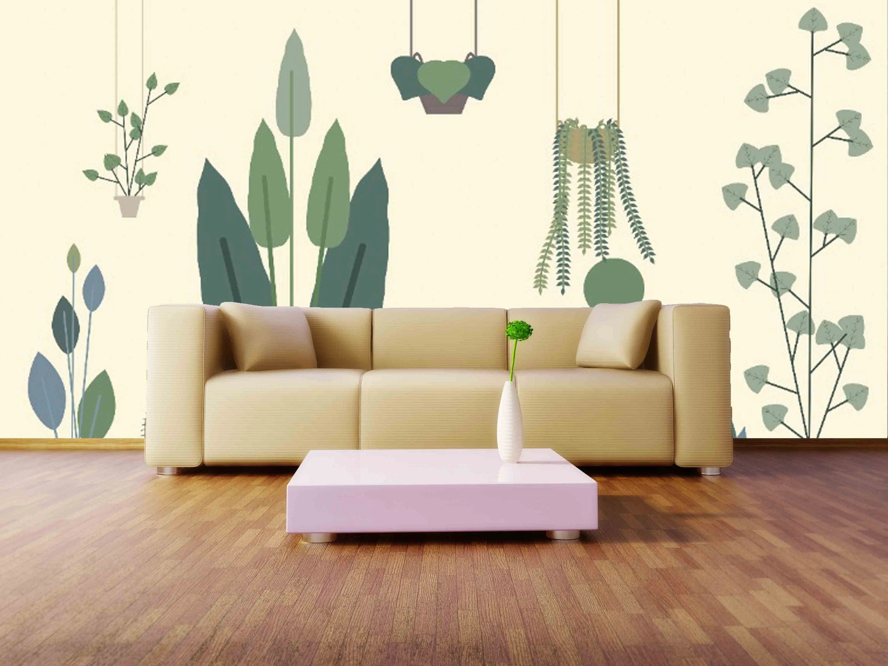 Banana leaves decor wallpaper Tropical wallpaper Leaf Removable wallpaper vinyl wallpaper modern wallpaper banana leaves print