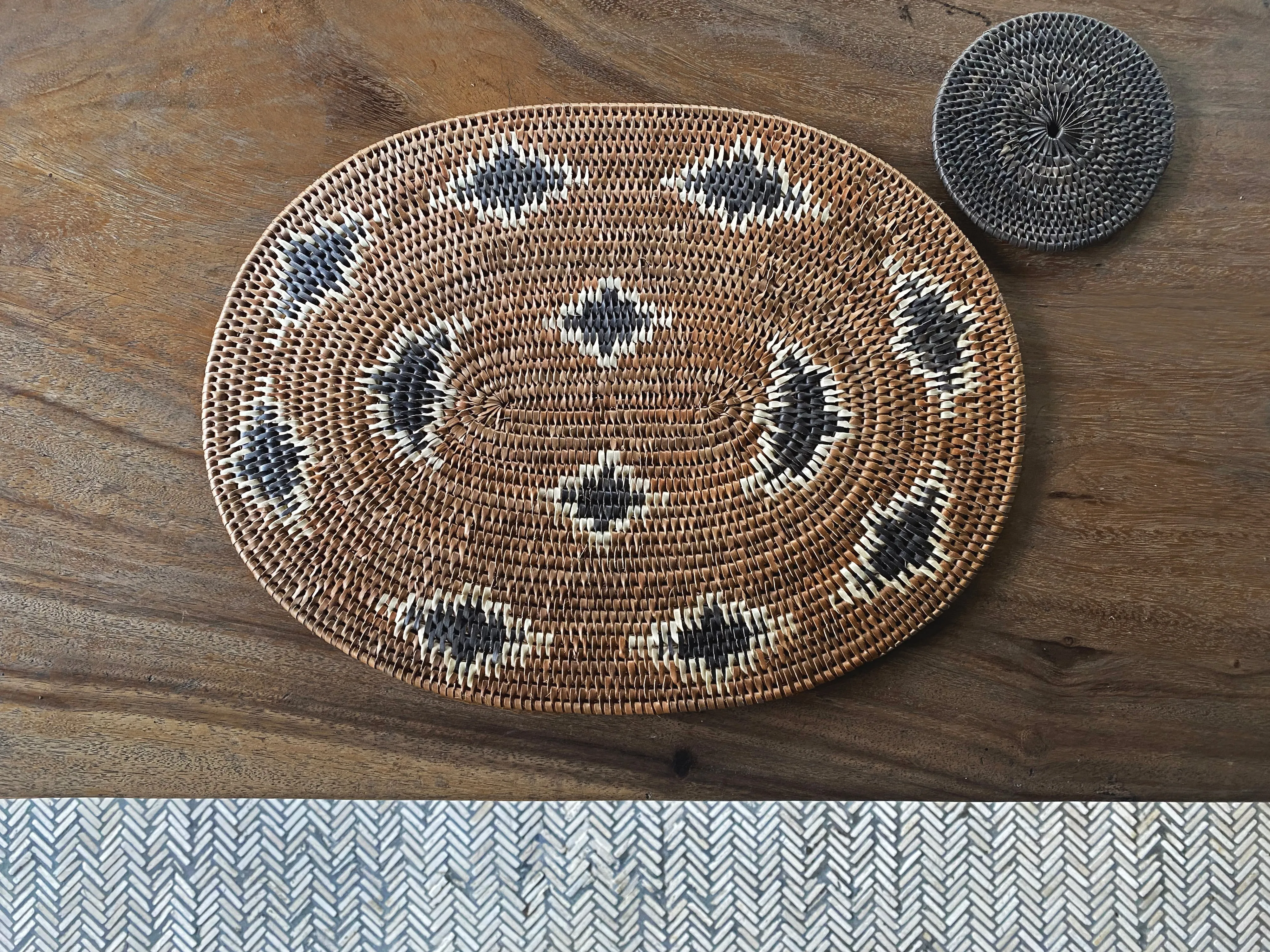 Banana Palm Placemats - Leopard Natural - Set of 6