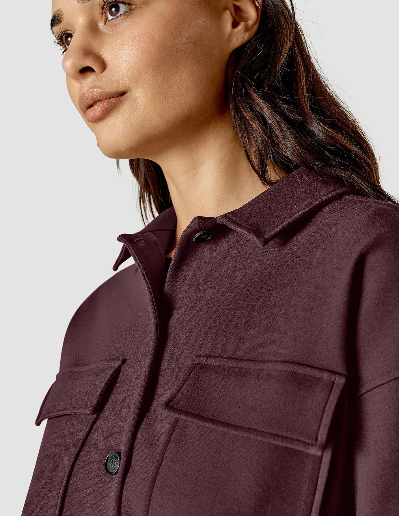 Belted Overshirt Pinot Noir