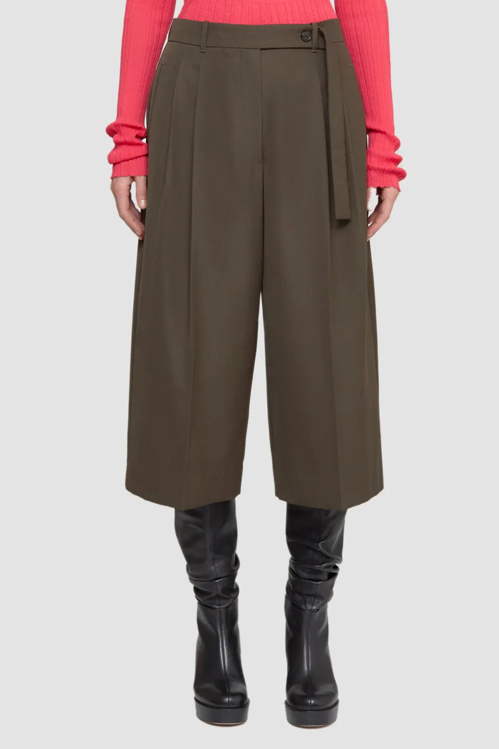 Belted Pleated Culottes