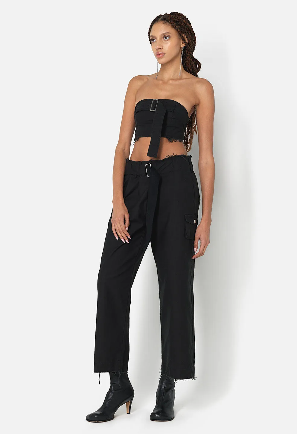 Belted Tube Top / Black