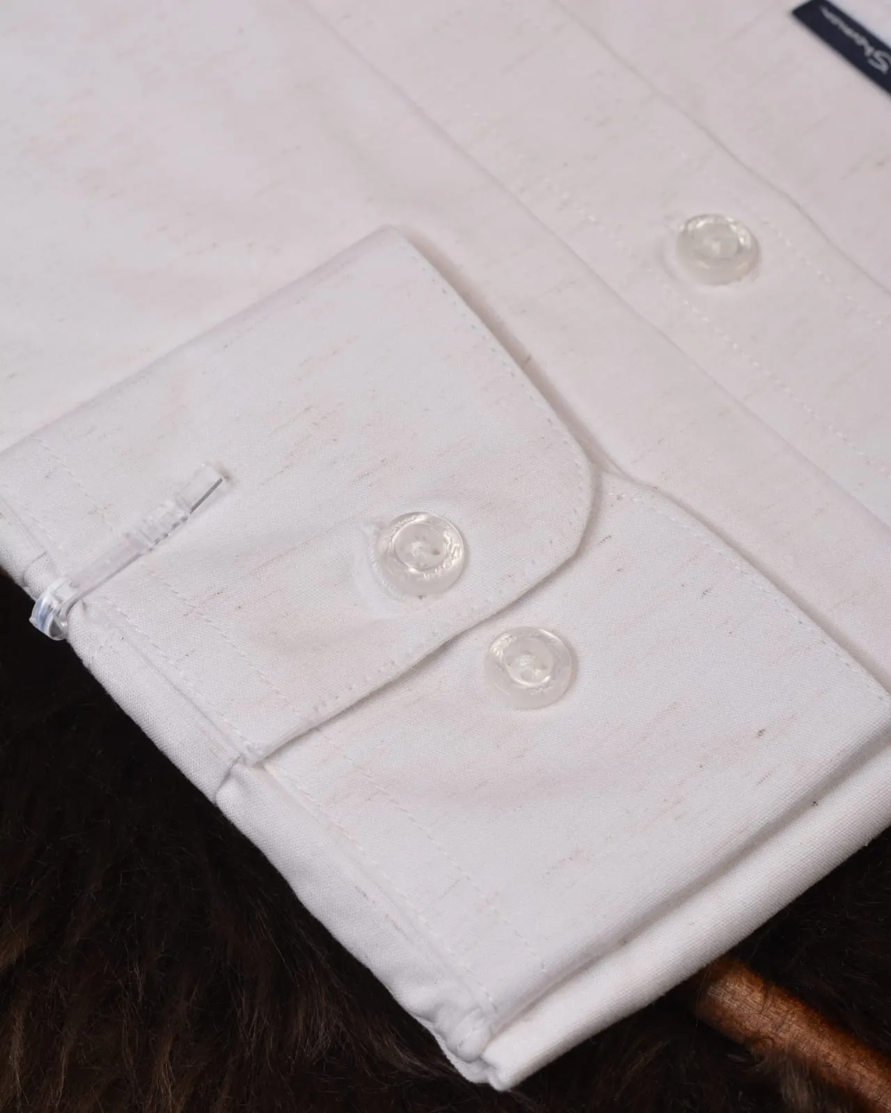 Ben Sharman END-ON-END BEATNIK WASH SHIRT WHITE