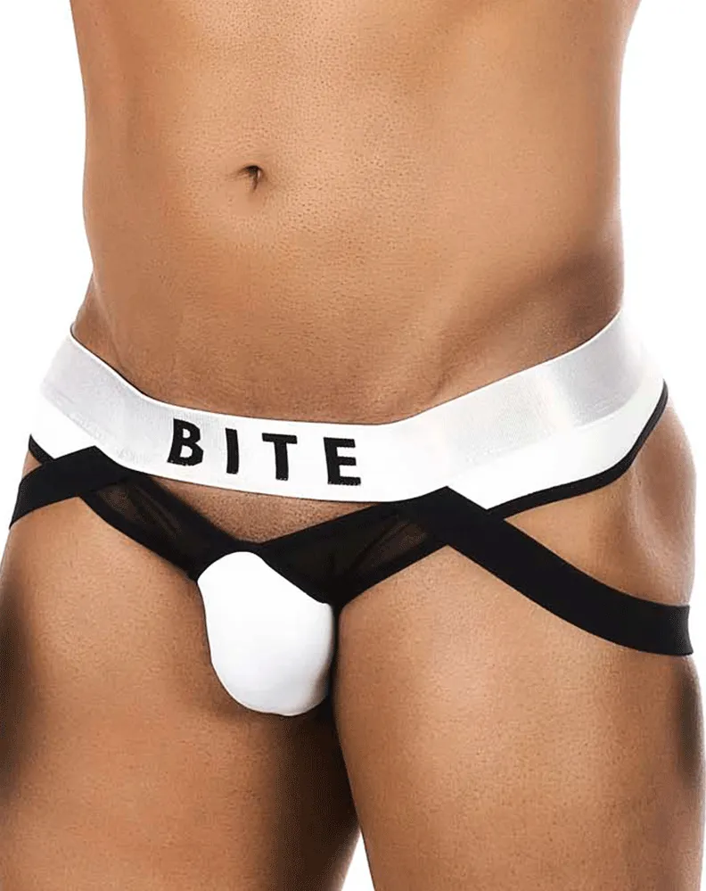 Bitewear Bw2023108 Tuxedo Banana Jockstrap White