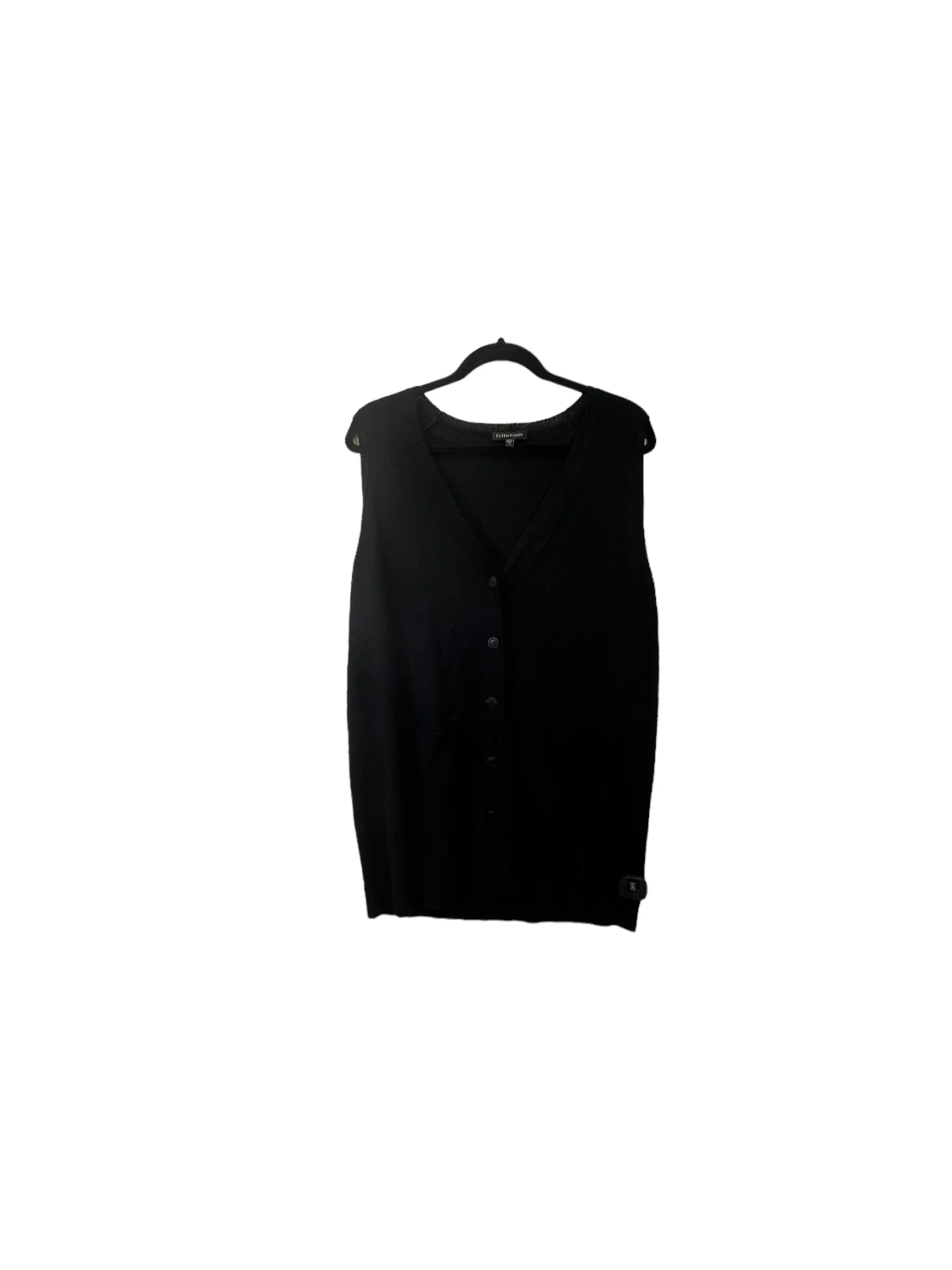 Black Top Sleeveless Designer Eileen Fisher, Size M