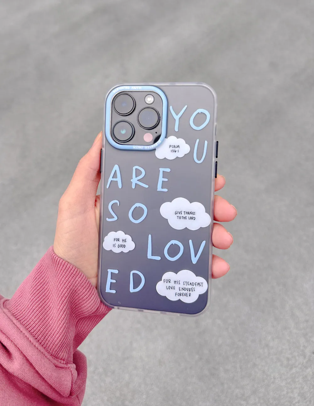 Blue You Are So Loved Frosted Phone Case