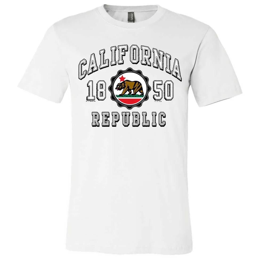 California Republic 1850 Asst Colors Mens Fitted Tee