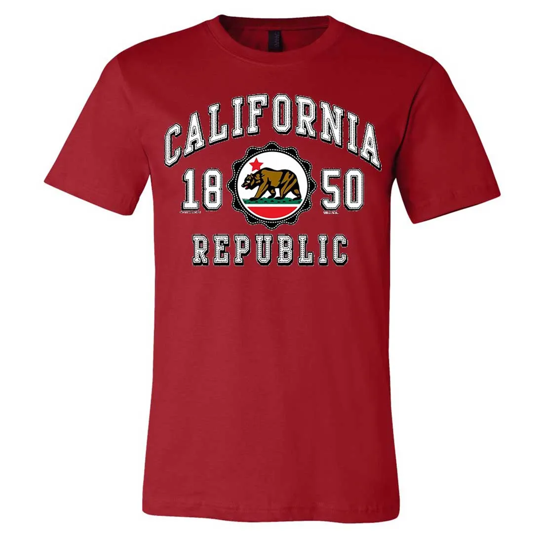 California Republic 1850 Asst Colors Mens Fitted Tee