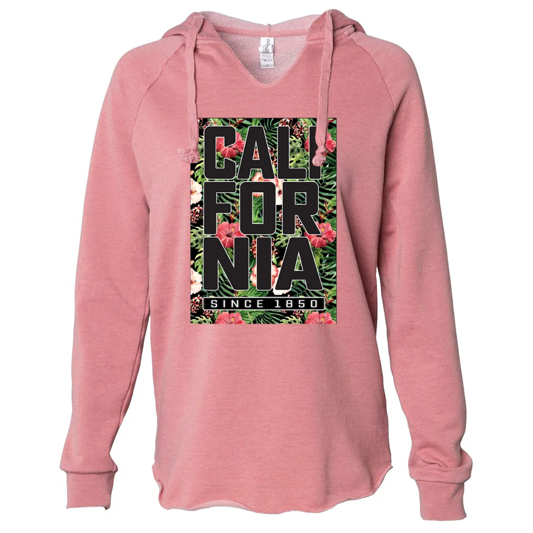 California Republic 1850 Floral Women's Soft Hooded Pullover