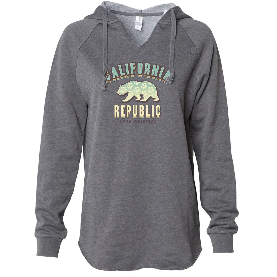 California Republic 1976 Bear Women's Soft Hooded Pullover