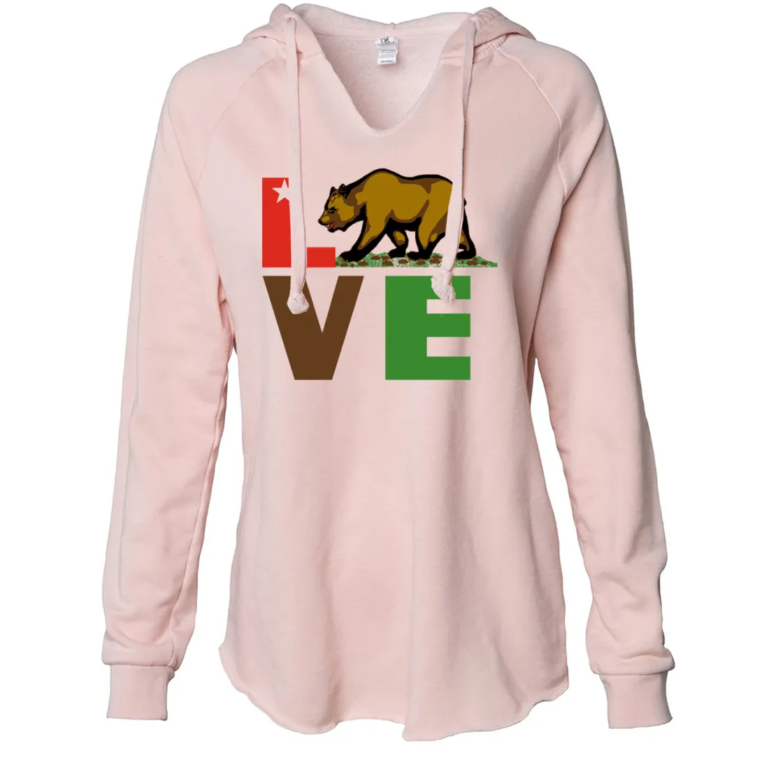 California Republic Love Bear Women's Soft Hooded Pullover