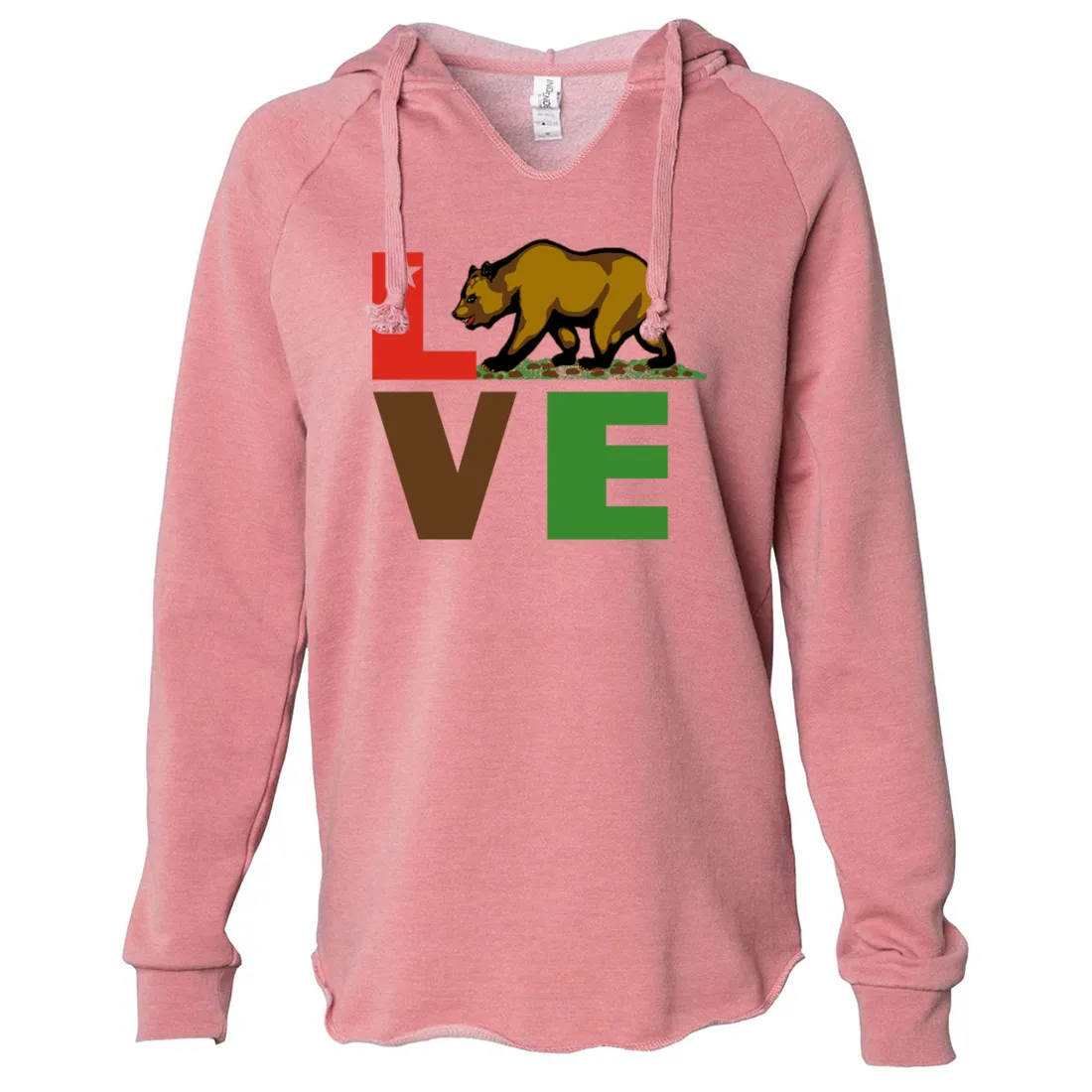 California Republic Love Bear Women's Soft Hooded Pullover