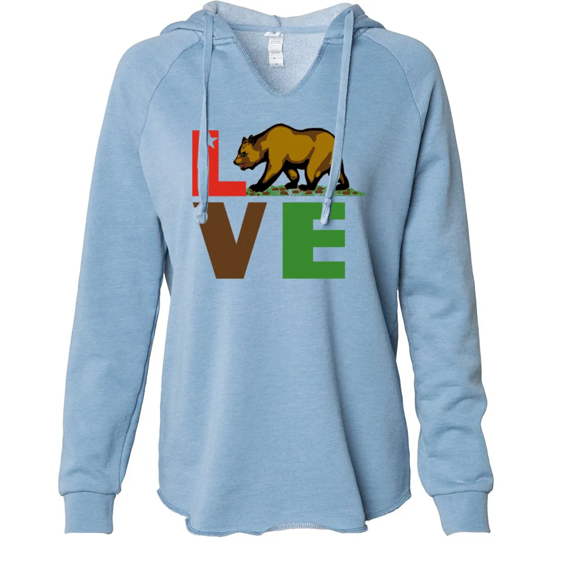 California Republic Love Bear Women's Soft Hooded Pullover