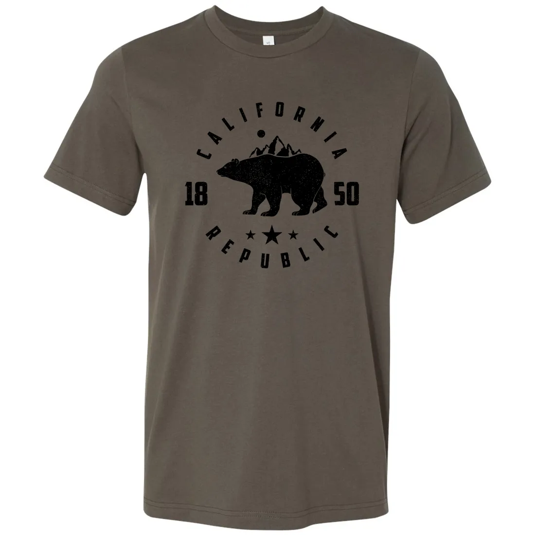 California Republic Mountains Asst Colors Mens Lightweight Fitted T-Shirt/tee