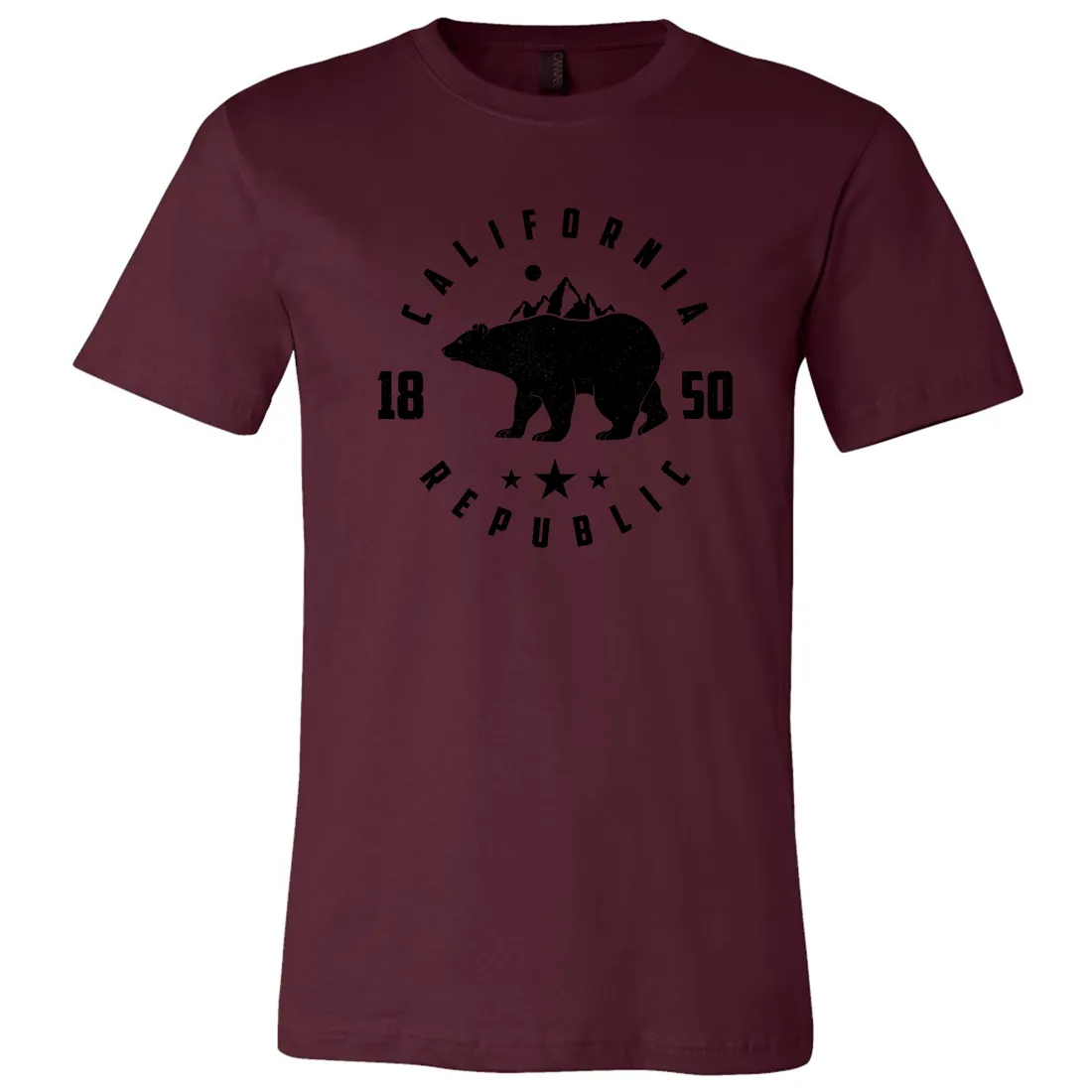 California Republic Mountains Asst Colors Mens Lightweight Fitted T-Shirt/tee