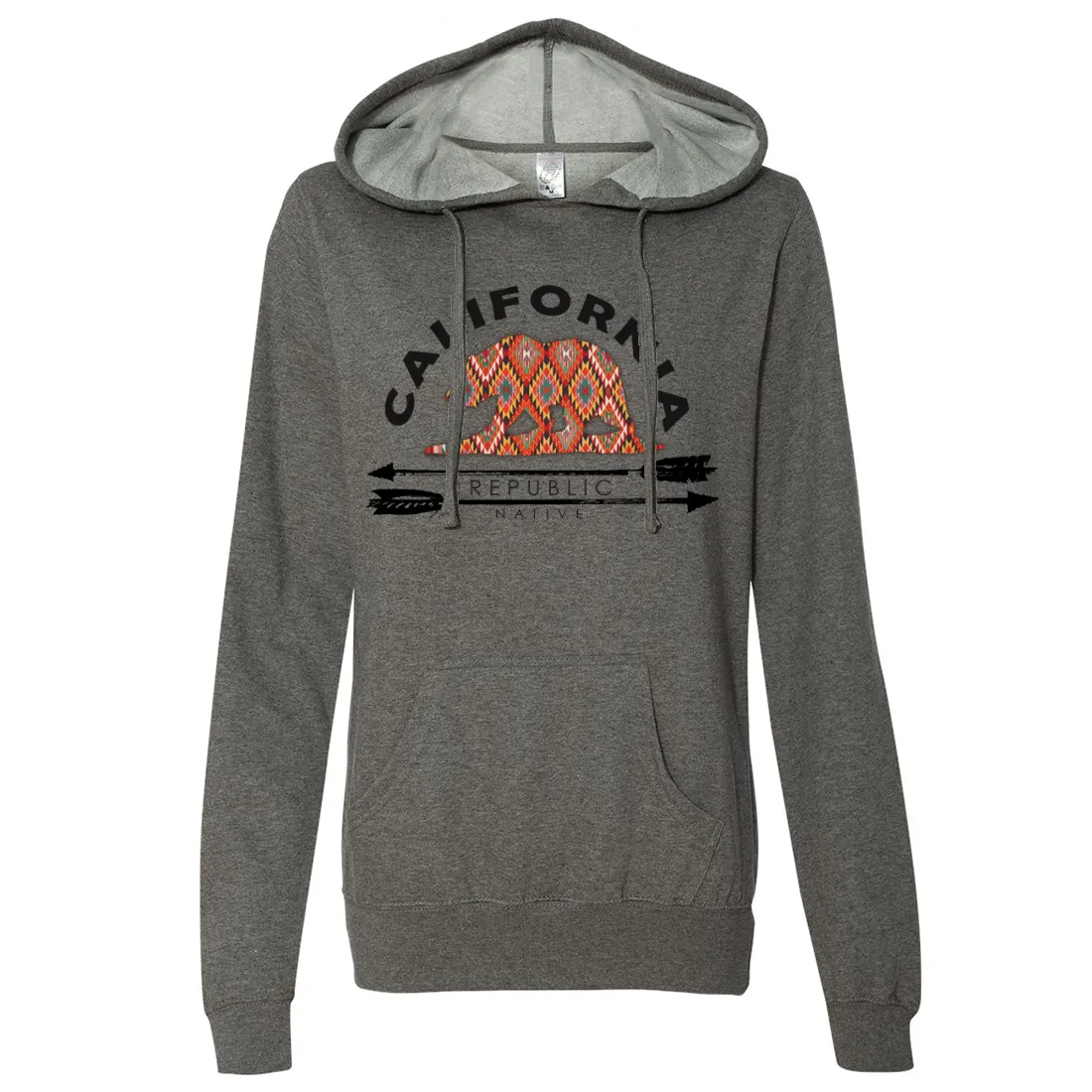 California Republic Native Ladies Lightweight Fitted Hoodie