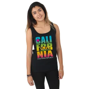 California Republic Neon Retro Women's Tank Top