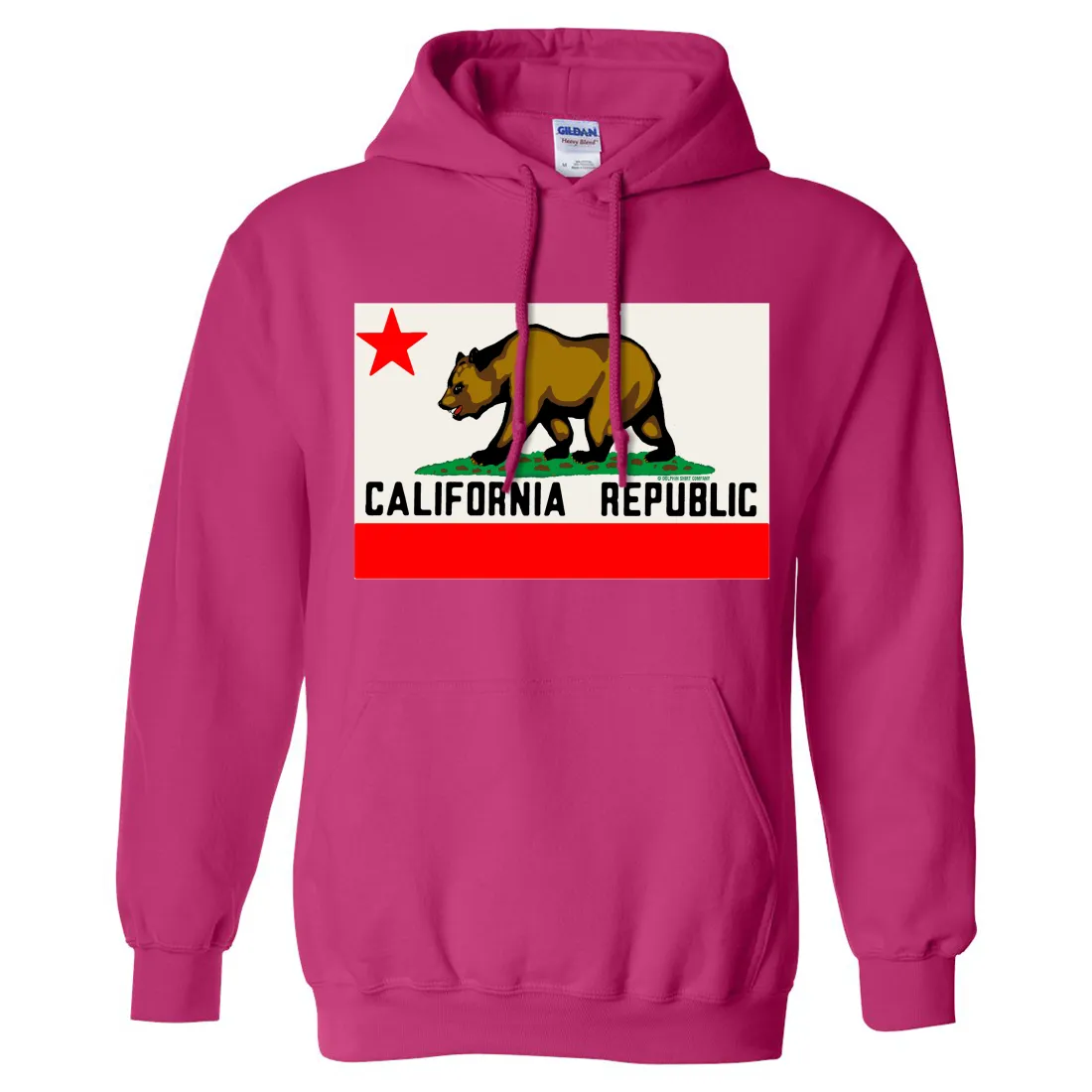 California Republic Original Bear Flag Sweatshirt Hoodie