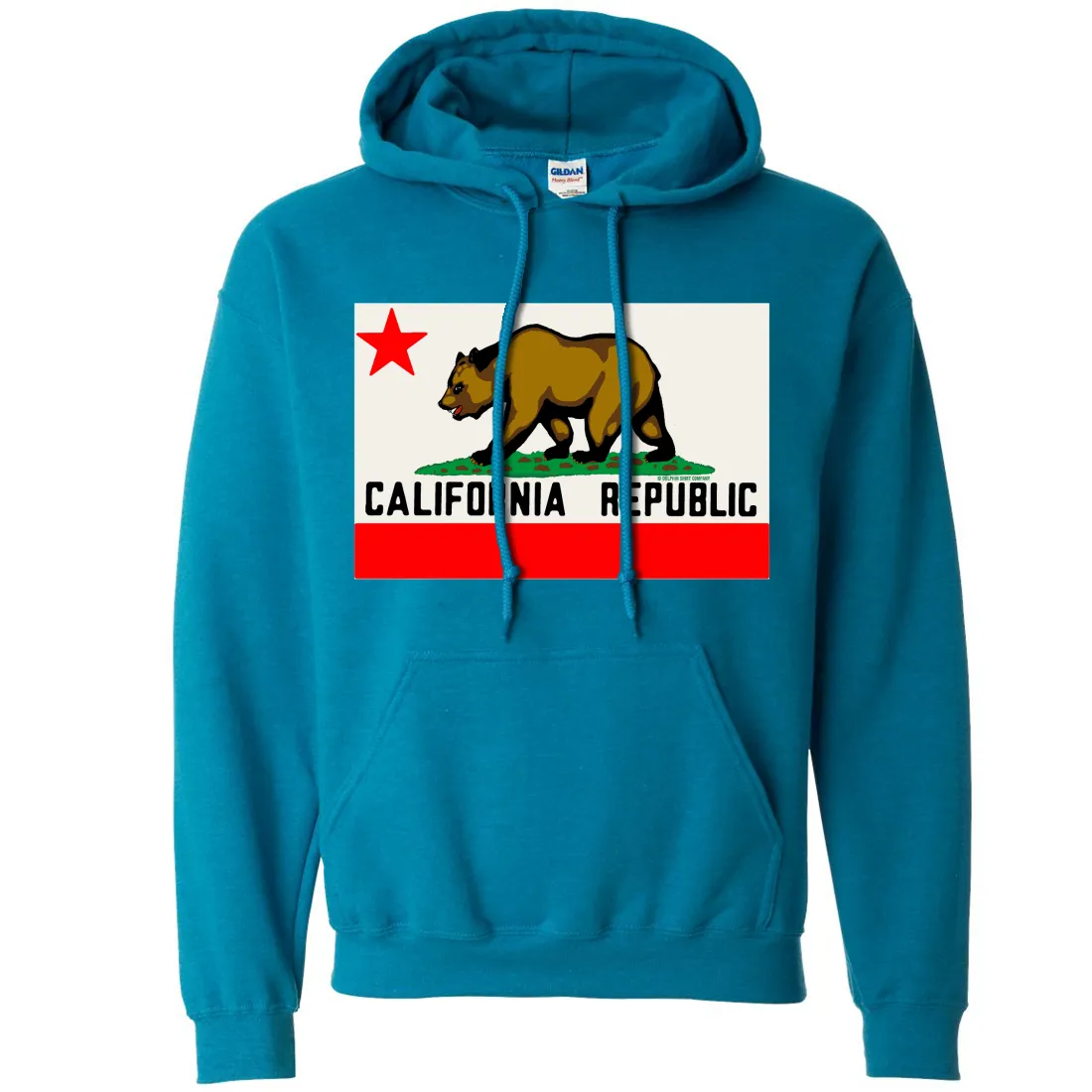 California Republic Original Bear Flag Sweatshirt Hoodie