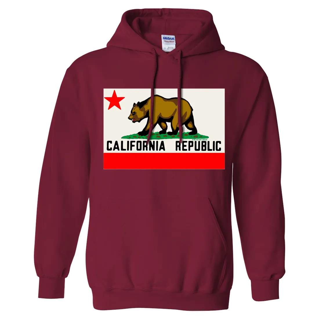 California Republic Original Bear Flag Sweatshirt Hoodie