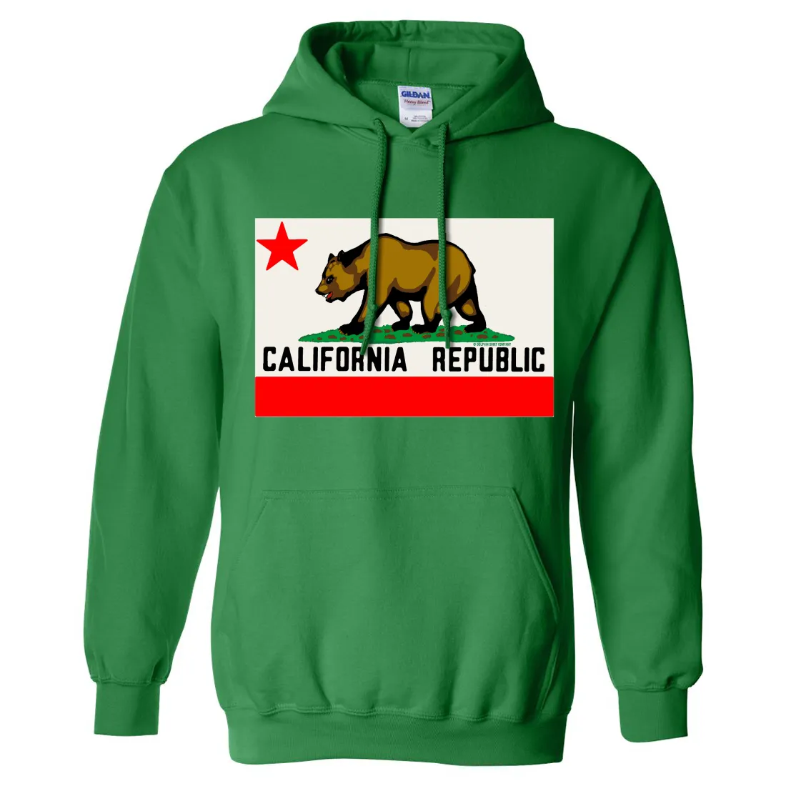 California Republic Original Bear Flag Sweatshirt Hoodie