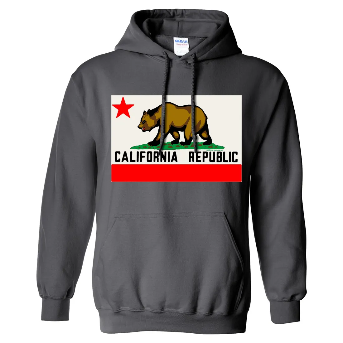 California Republic Original Bear Flag Sweatshirt Hoodie