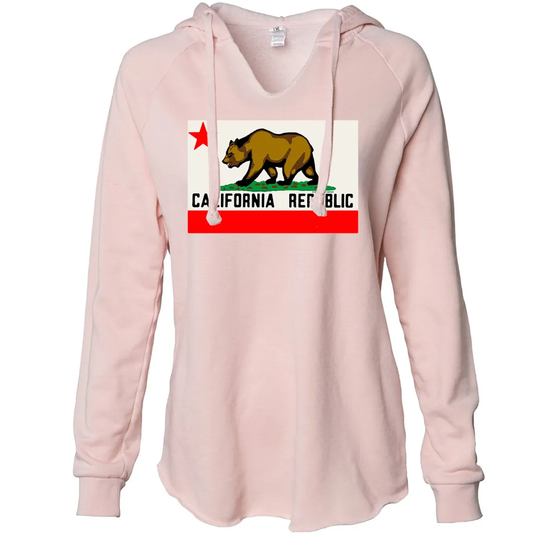 California Republic Original Bear Flag Women's Soft Hooded Pullover