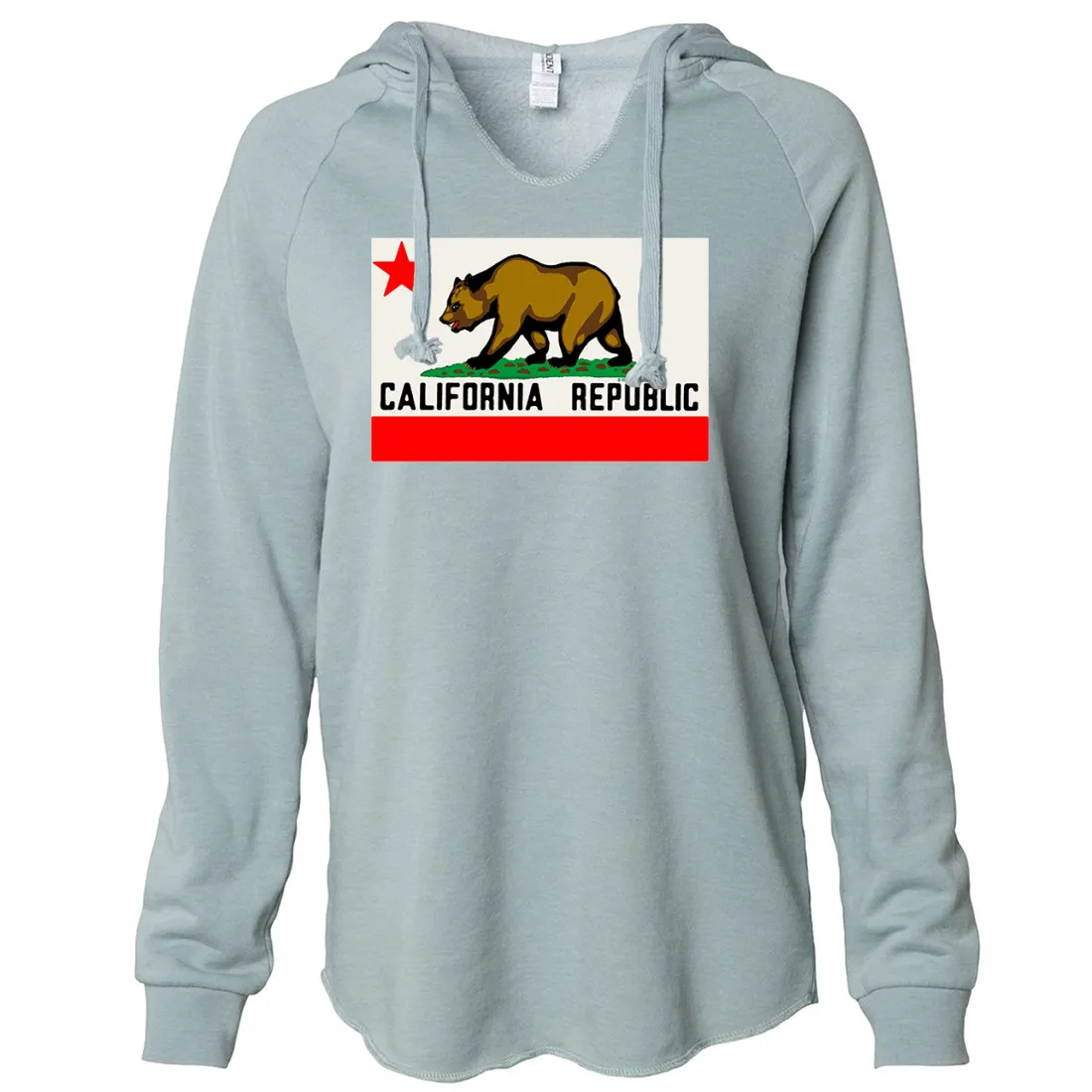 California Republic Original Bear Flag Women's Soft Hooded Pullover