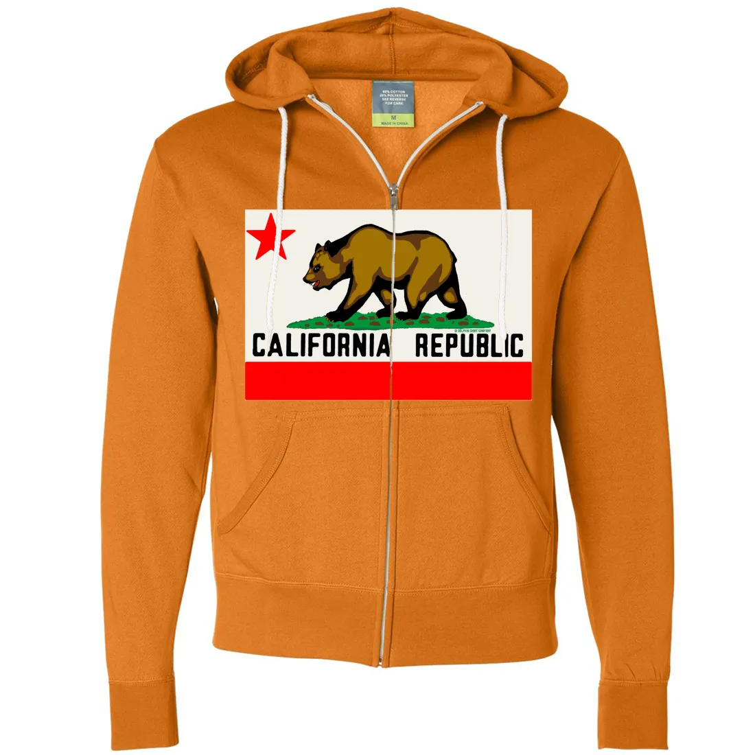 California Republic Original Bear Flag Zip-Up Hoodie