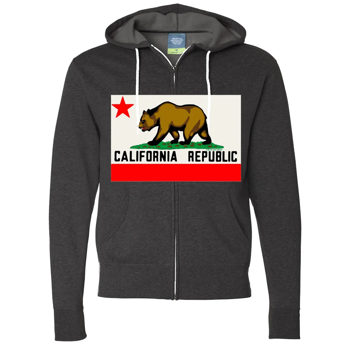 California Republic Original Bear Flag Zip-Up Hoodie