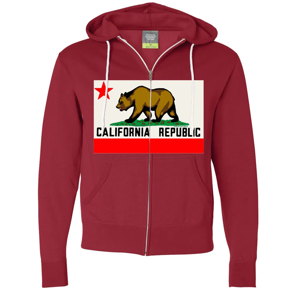 California Republic Original Bear Flag Zip-Up Hoodie