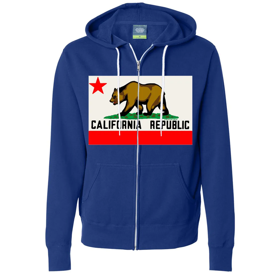 California Republic Original Bear Flag Zip-Up Hoodie