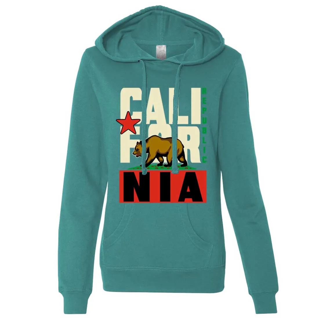 California Republic Original Retro Bold Ladies Lt./Wt. Hoodie