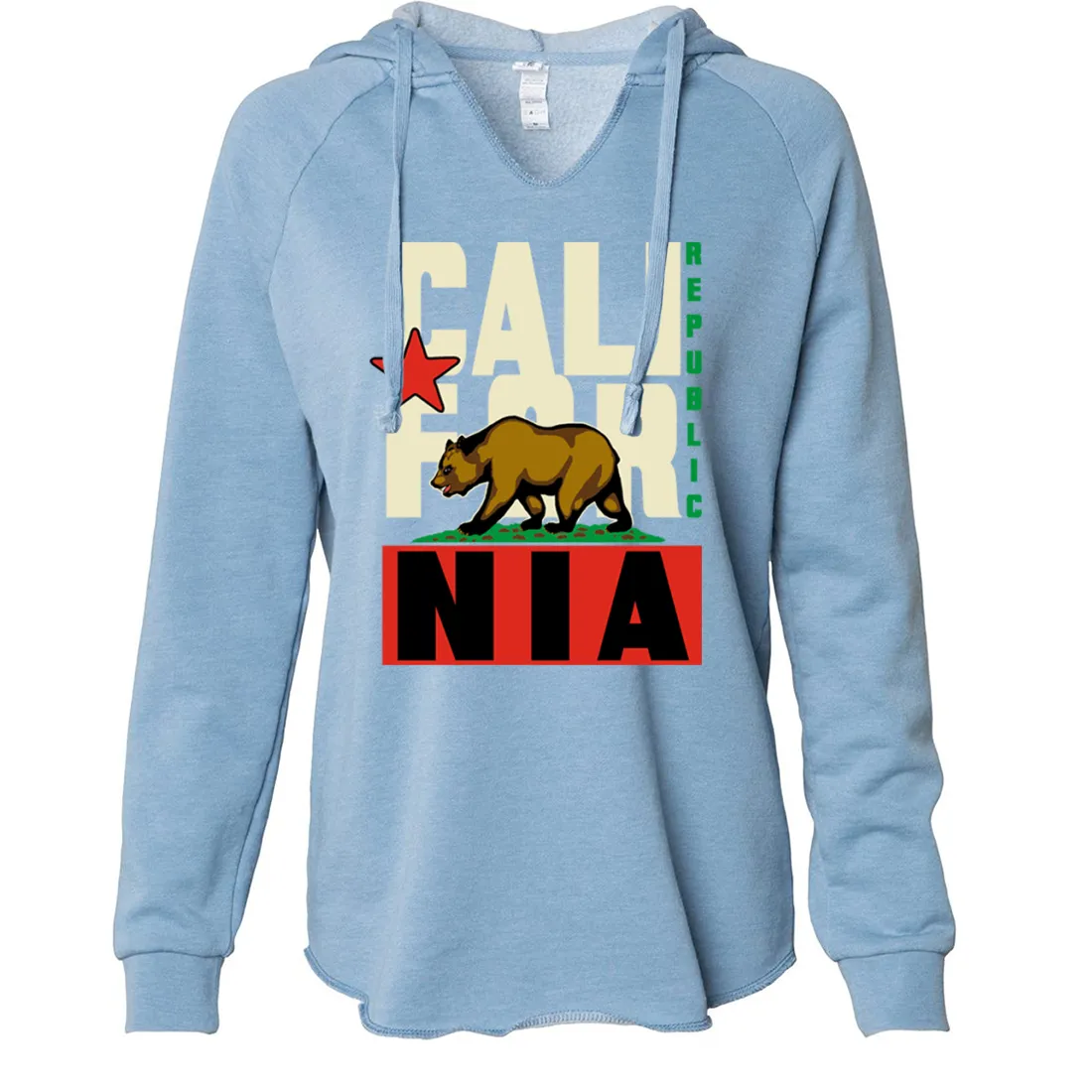 California Republic Original Retro Bold Women's Soft Hooded Pullover