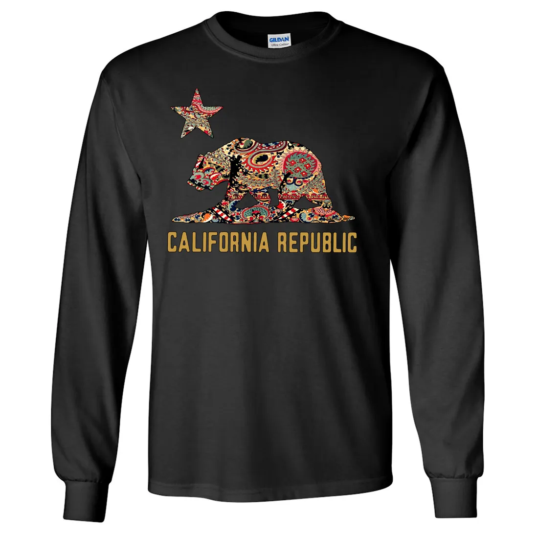 California Republic Paisley Bear Long Sleeve Shirt