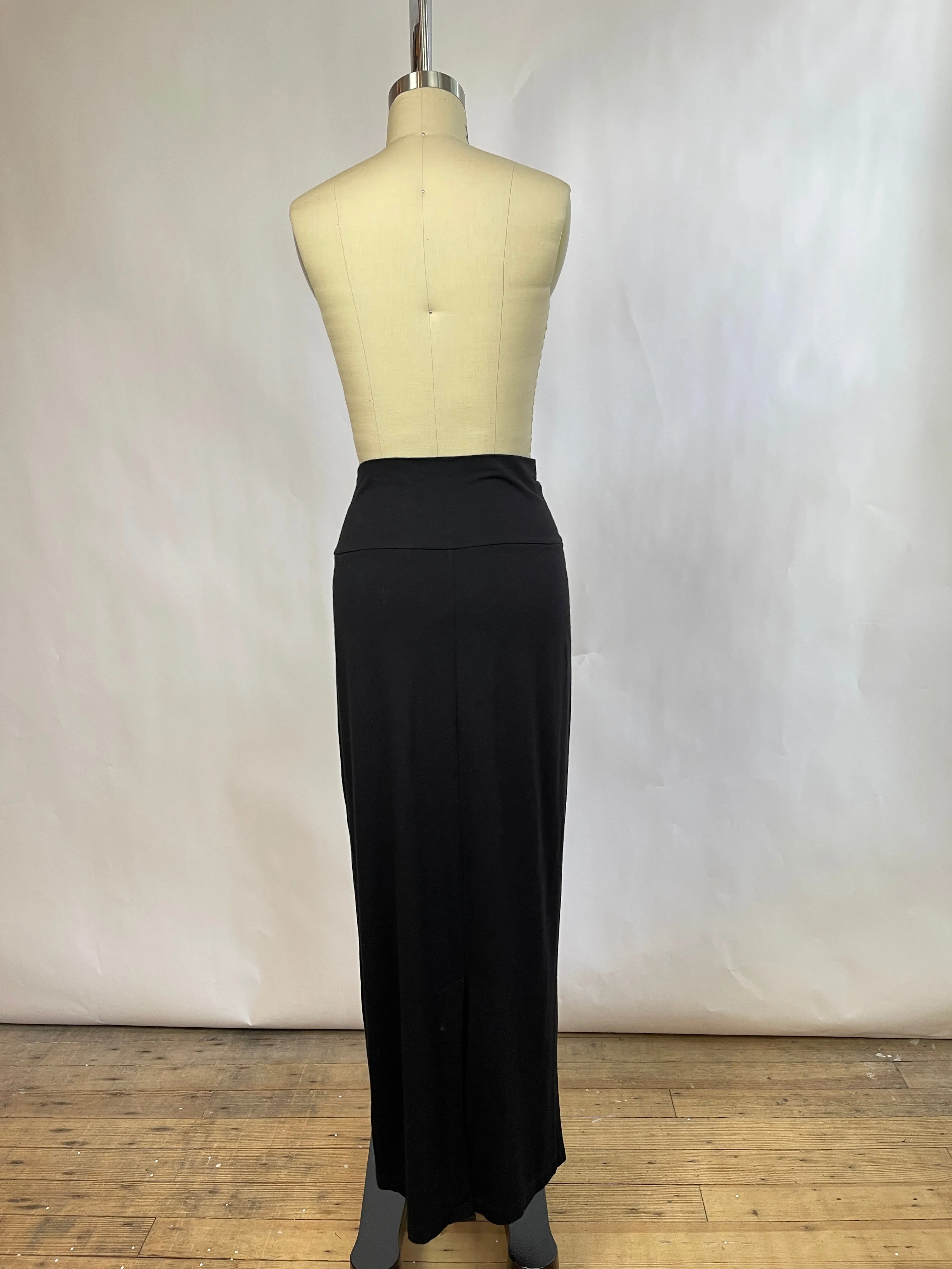 Eileen Fisher Black Jersey Skirt (L)