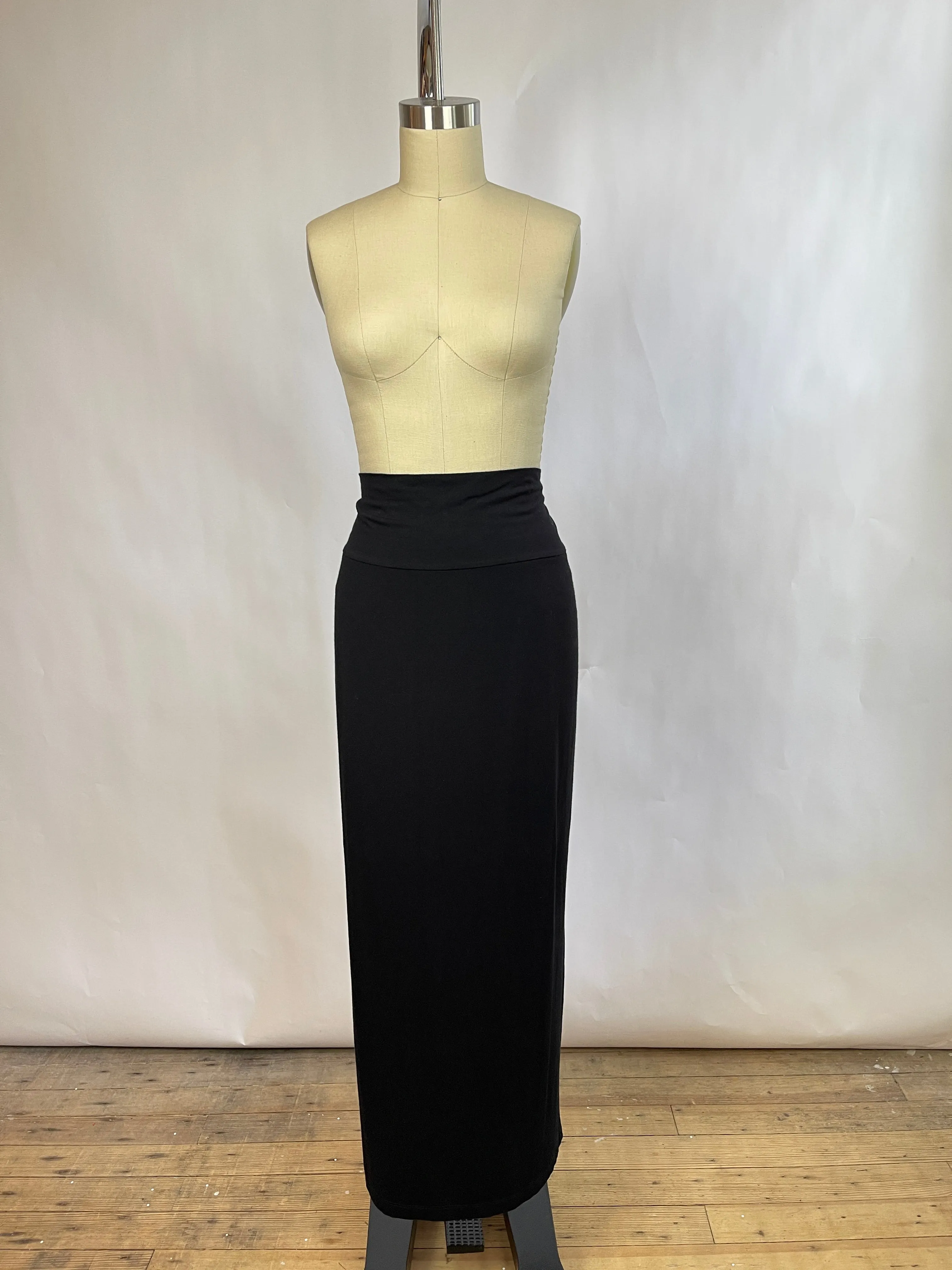 Eileen Fisher Black Jersey Skirt (L)