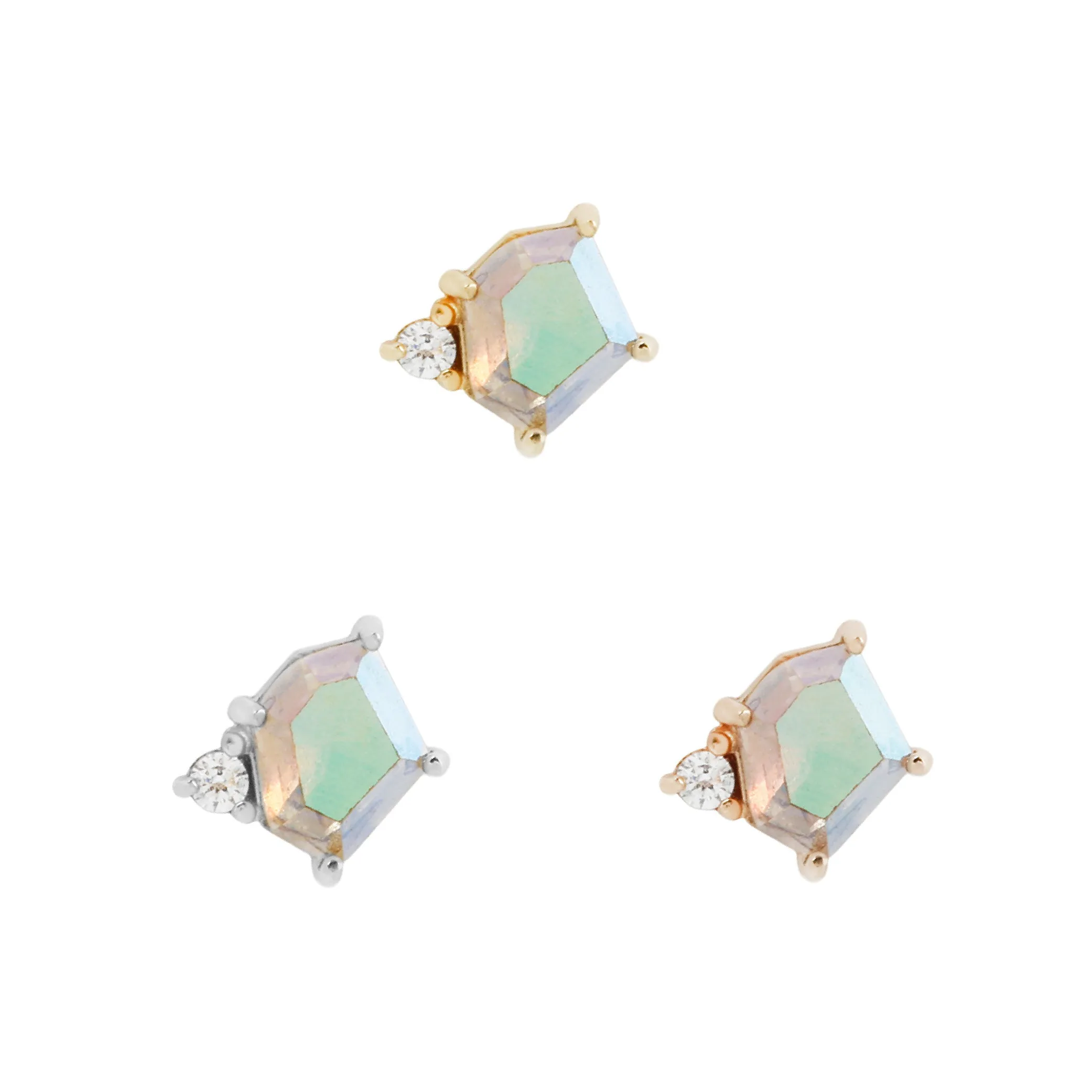 Elicit - Mercury Mist Topaz   CZ - Threadless End