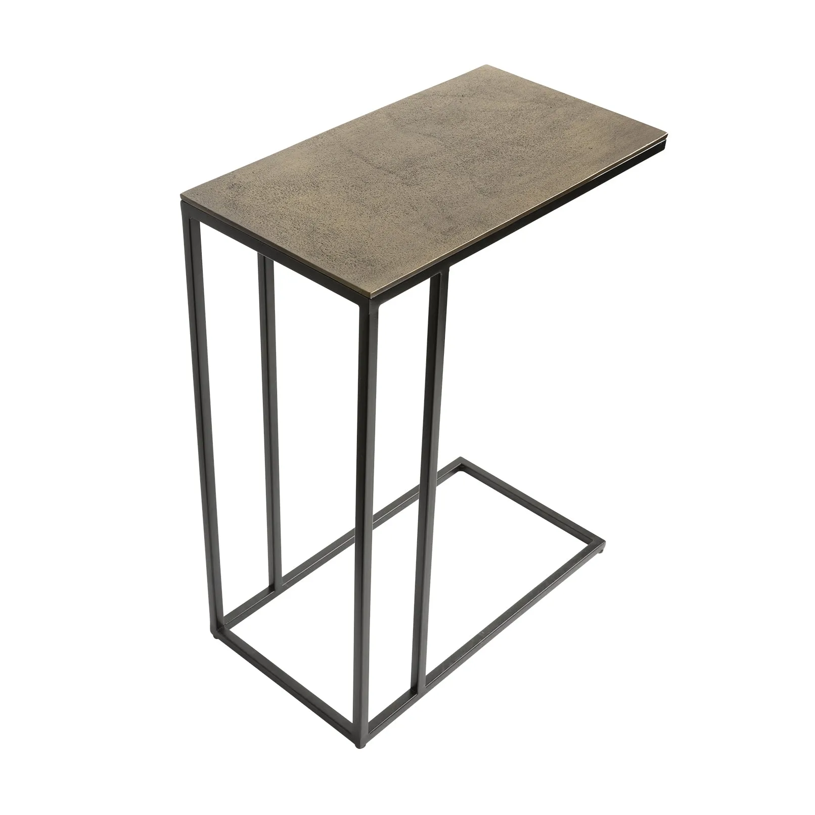 Float End Table - Antique Brass