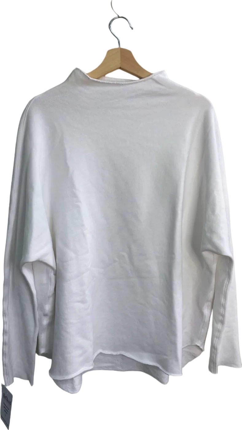 Frank & Eileen White Long Sleeve Tee UK M