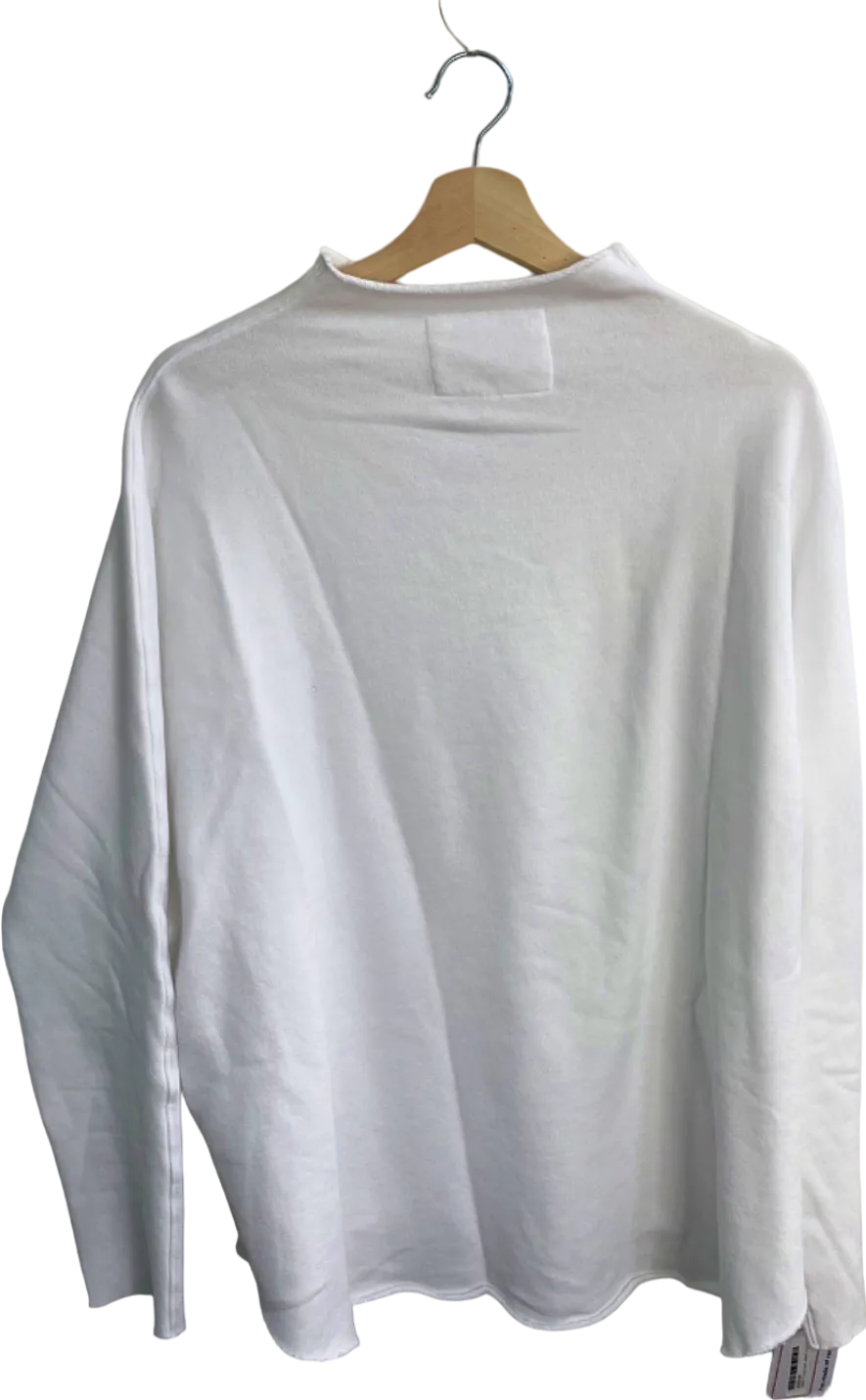 Frank & Eileen White Long Sleeve Tee UK M