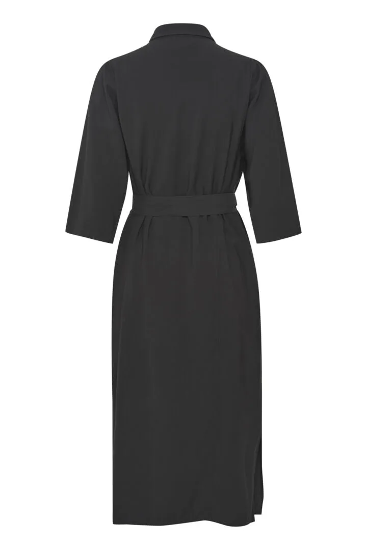 Fransa Krista black belted dress 20612467