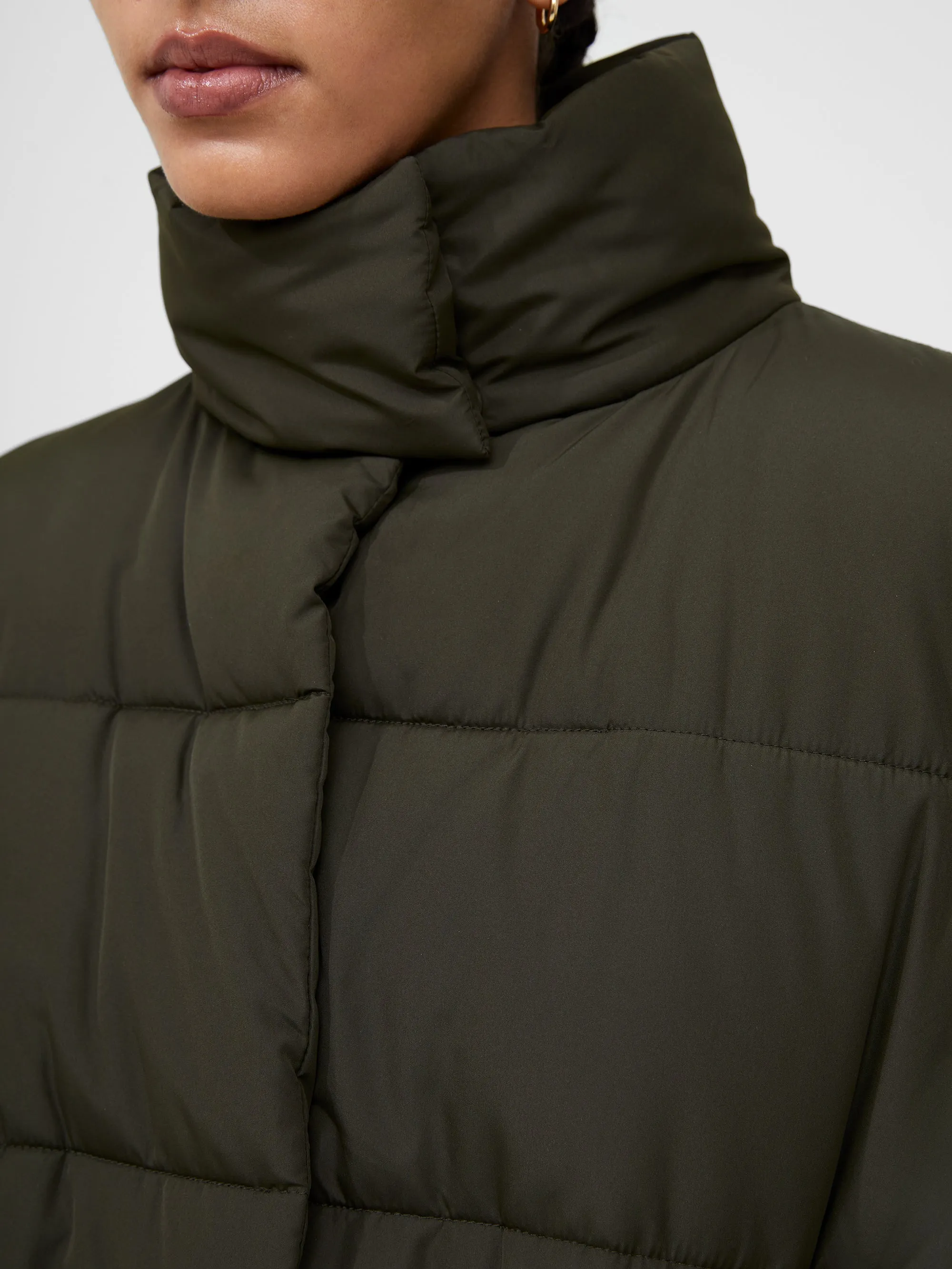 Funnel Neck Belted Gilet