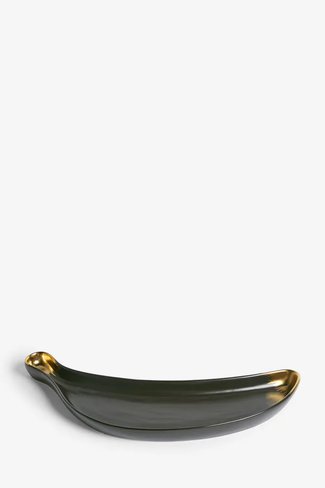 Gold Banana Serving Bowl