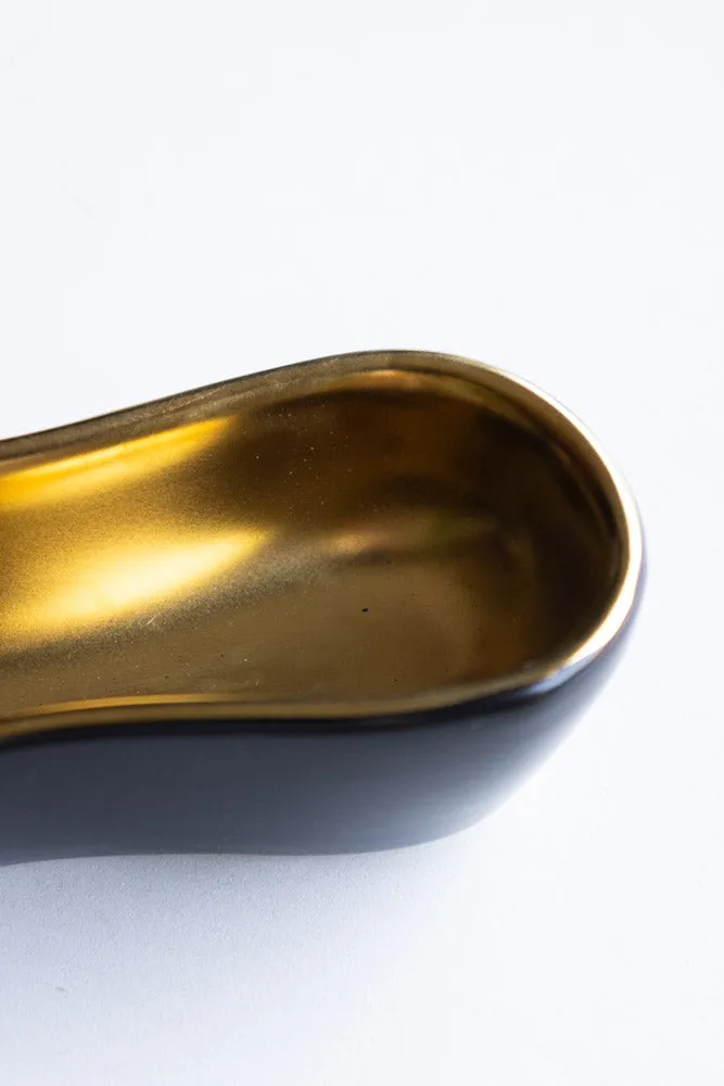 Gold Banana Serving Bowl